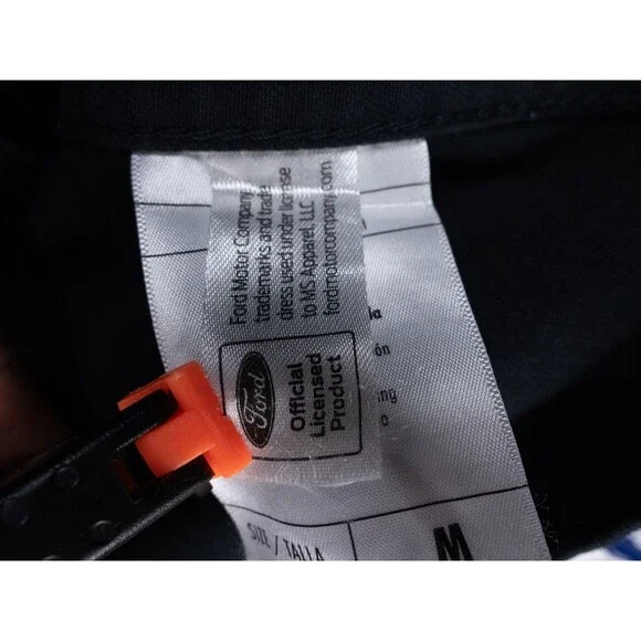 Ford Motors Chore Jacket Mens Medium Black Heavy Twill Graphic Print Logo NWT - Picture 4 of 16